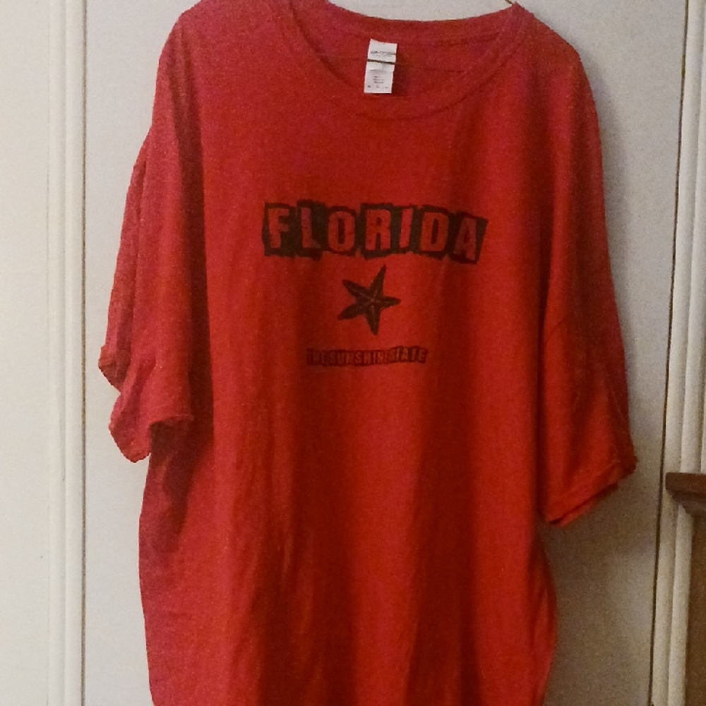 Gildan Red Florida Graphic Short Sleeve Tee